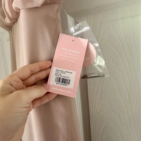 NWT Hey Birdy Taupe Bridesmaids Dress - Picture 2 of 7